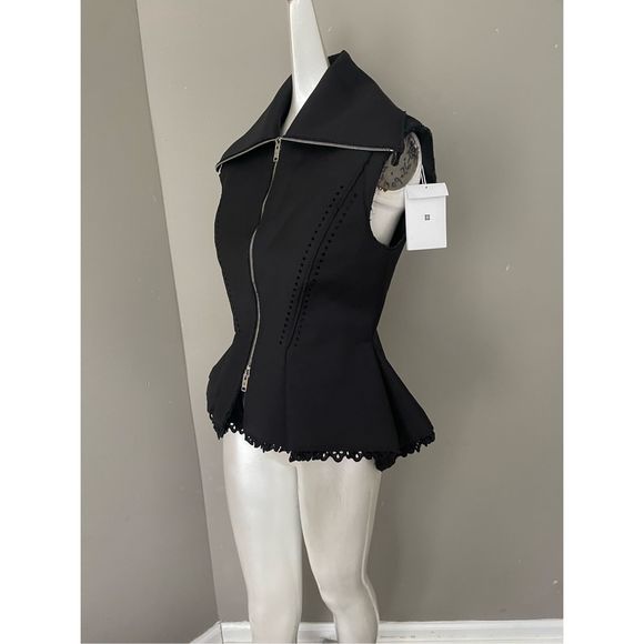 Givenchy Sleeveless Peplum Zip-Up Vest FR 36/US 4 $4250 - Picture 7 of 12